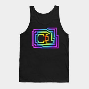 Plus 1 block rainbow Tank Top